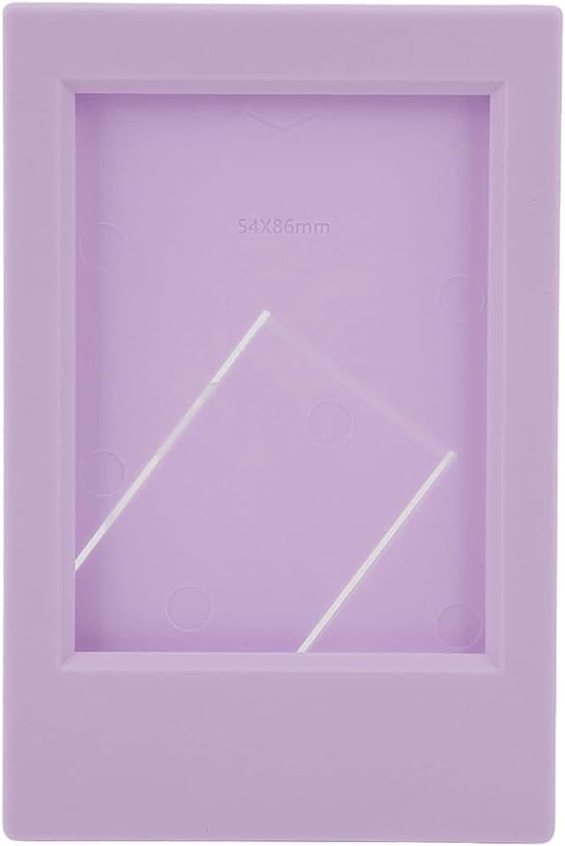 9x6cm Fotolijst, Plastic Rechthoek Desktop Klassieke Standaard Fotolijst Display Foto's 5,4x8,6cm voor Mini-serie, Zoals voor Mini8, 9, 7S, 25, 70, 90(Lila Paars)