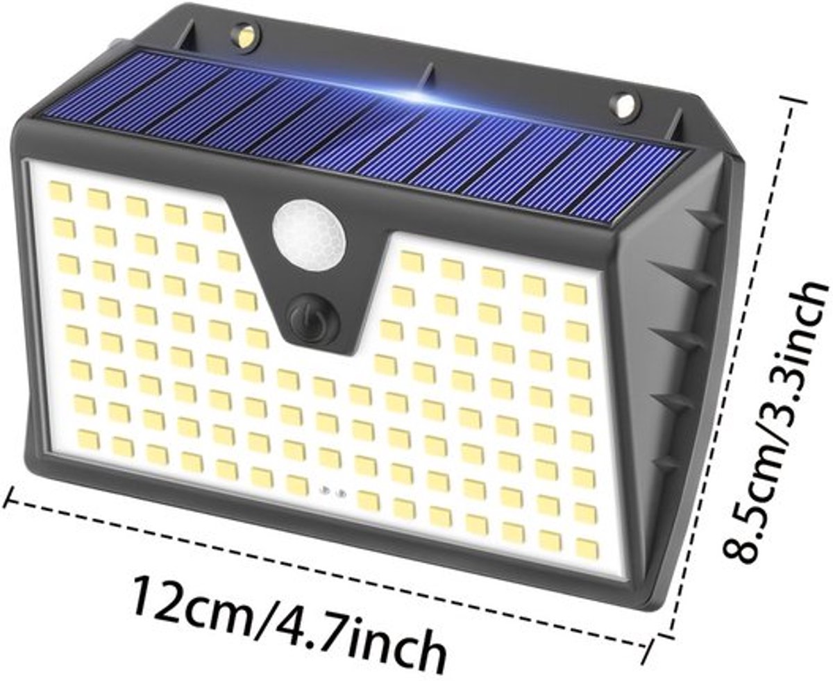 Op zonne-energie werkende oplaadbare wandlamp, terraslamp, decoratieve verlichting voor thuis, geschikt voor tuinen, garages, terrassen en looppaden - Stijl 5