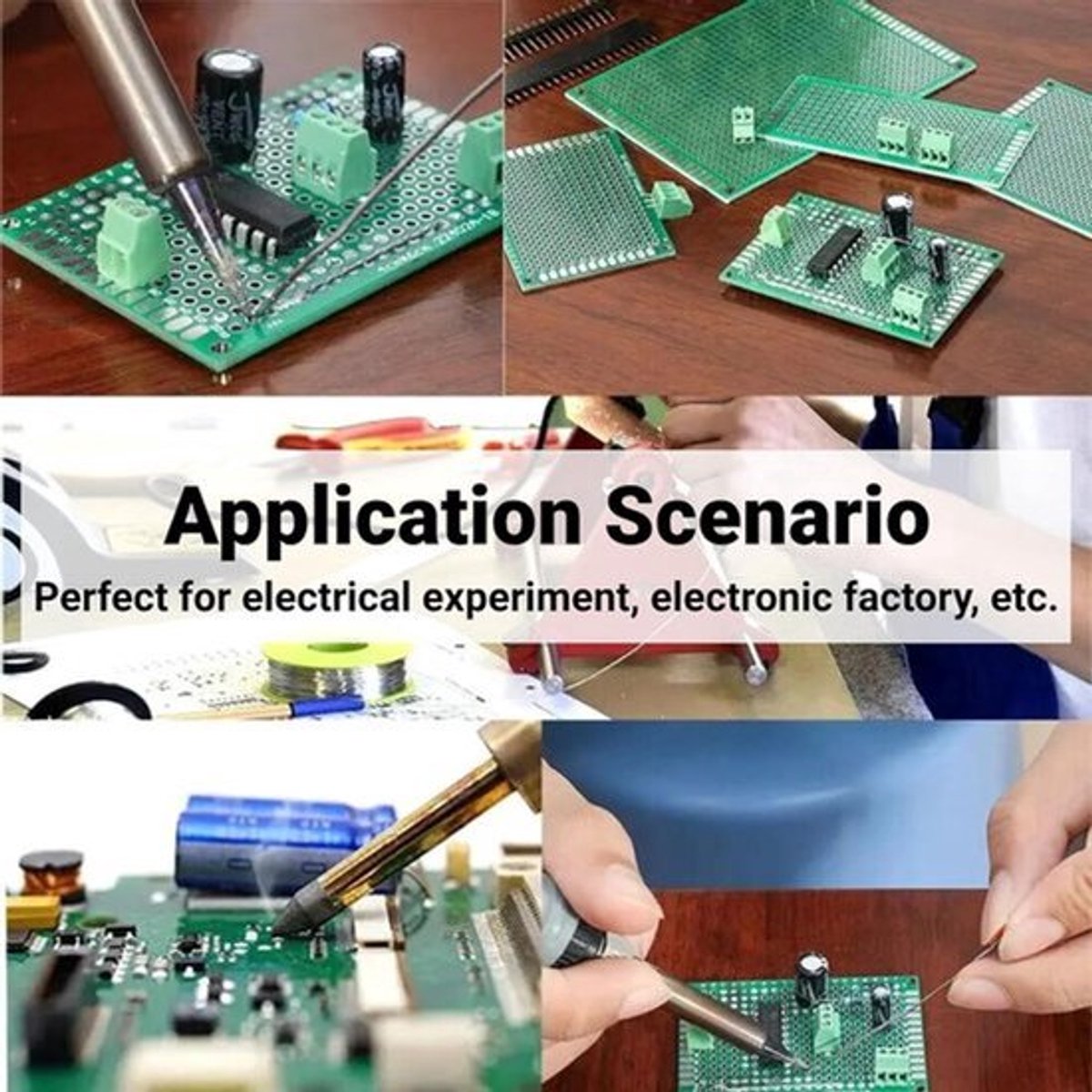 Dubbelzijdige prototype printplaat 8 x 12 cm - 10 stuks DIY universel protoboard kit - elektronica projecten - vertind - compatibel met diverse componenten