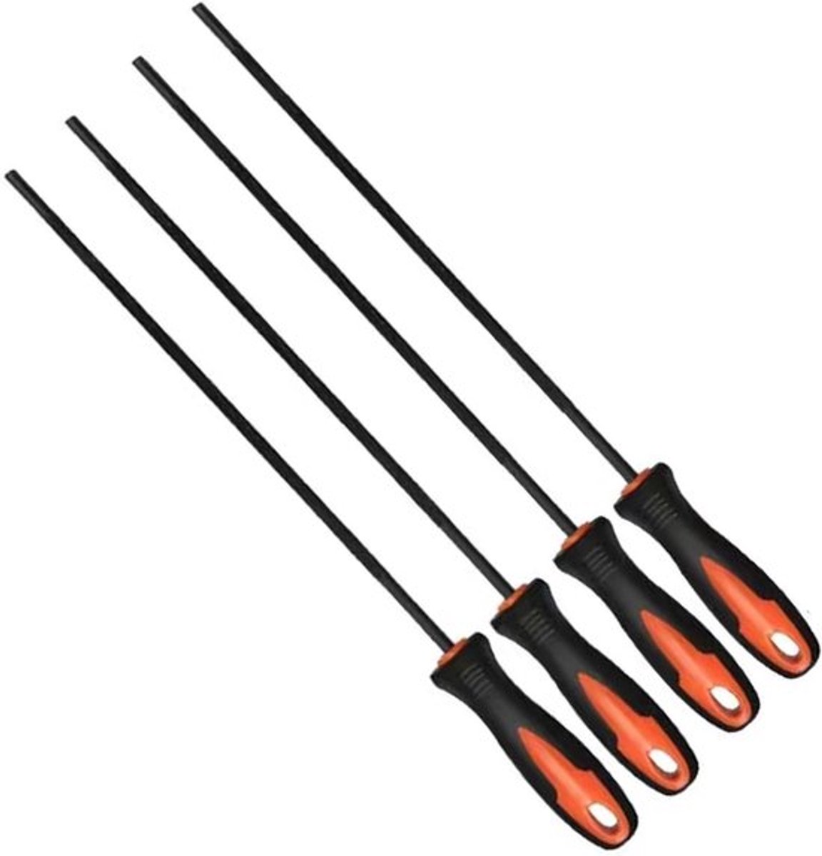 Set van 4 ronde kettingzaagvijlen (3,2 mm, 4,0 mm, 4,8 mm, 5,5 mm) - Geschikt voor kettingzagen - Vijlset met paardenvijl