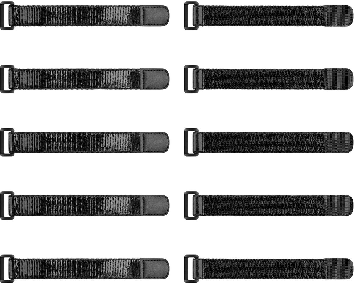 Elastische Bevestigingsriemen met Antislipstroken,23cmx3cm(10 Pack)Zware Multifunctionele Haak-en Lusriemen voor Verlengsnoeren,Kabel,Touwen,Slangen,Fiets,Broekophouders,Garage en Werkplaats
