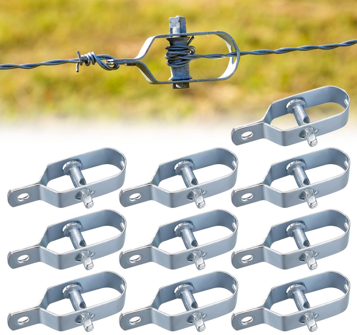 spandraad, draadspanner, hekspanner voor wilde hek, draadspanner verzinkt, verzinkt draadspanner 90 mm, hekspanner voor gevlochten hek, tuinspankabel, wilgenhek, wilgenhek, lengte: 10 cm