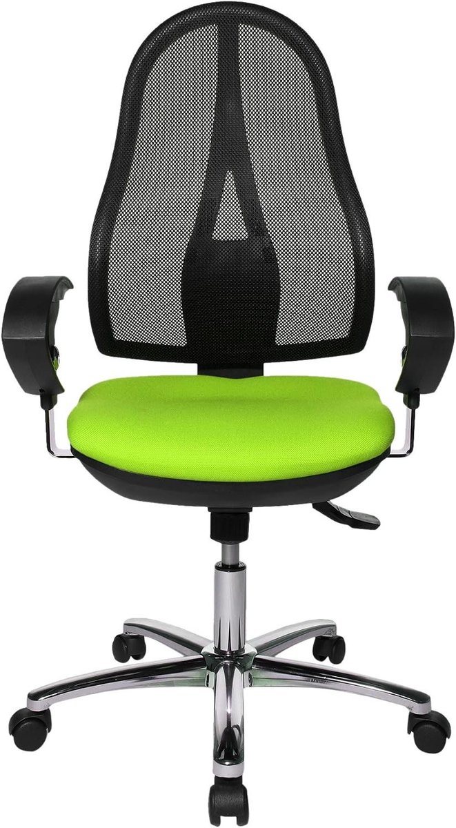 Bureaustoel - Ergonomische stoel - Thuiswerken - Verstelbare rugleuning - 48 x 48 x 111 cm - Appelgroen