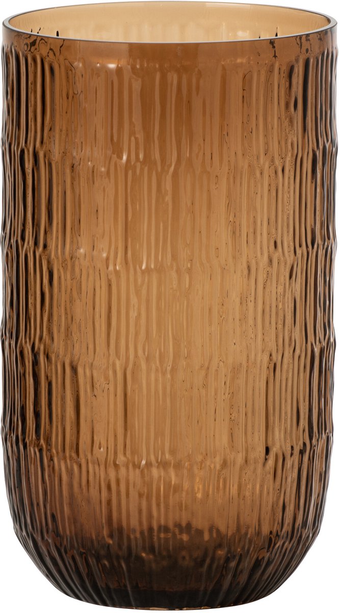 J-Line Vaas - glas - bruin