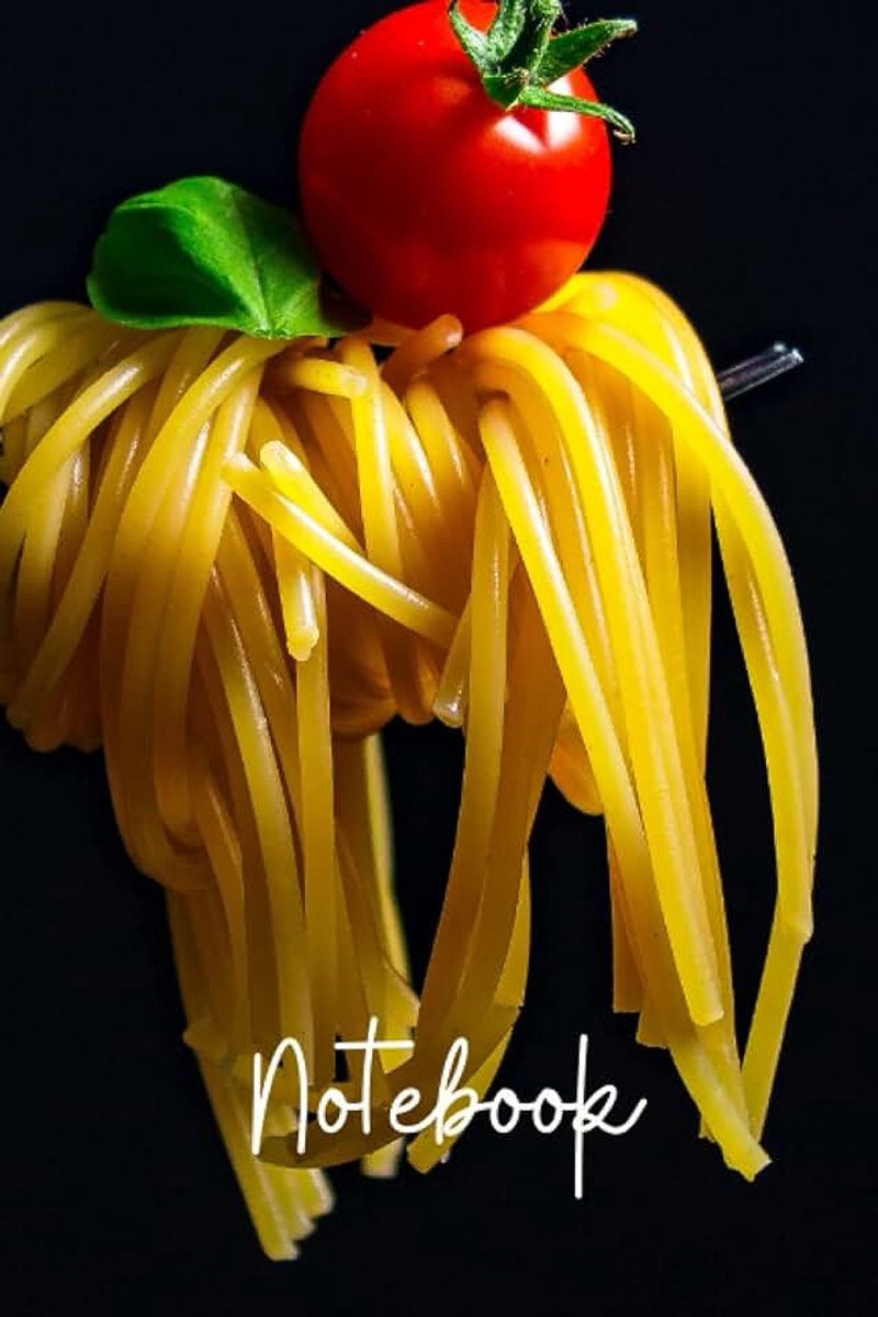 Notebook: blank lined composition journal | Spaghetti notebook | 100 pages