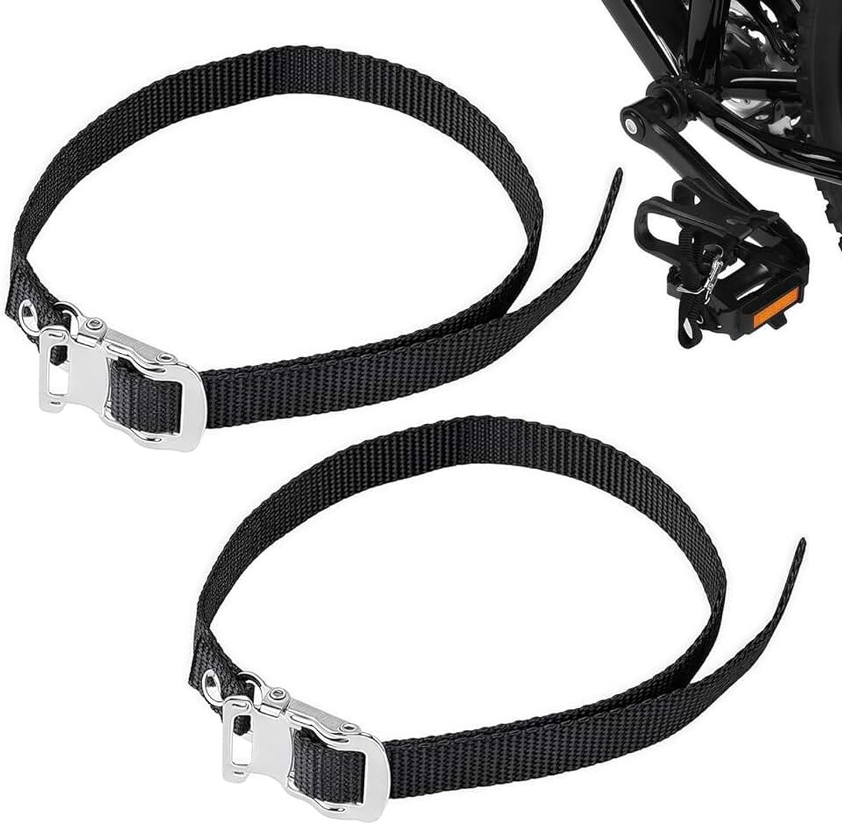 Pedaalriemen met gym, verstelbare fietspedaalriemen voor hometrainer en stationaire fietsen, 1 paar pedaalriemen voor efficiënte training (50 x 1,2 cm)