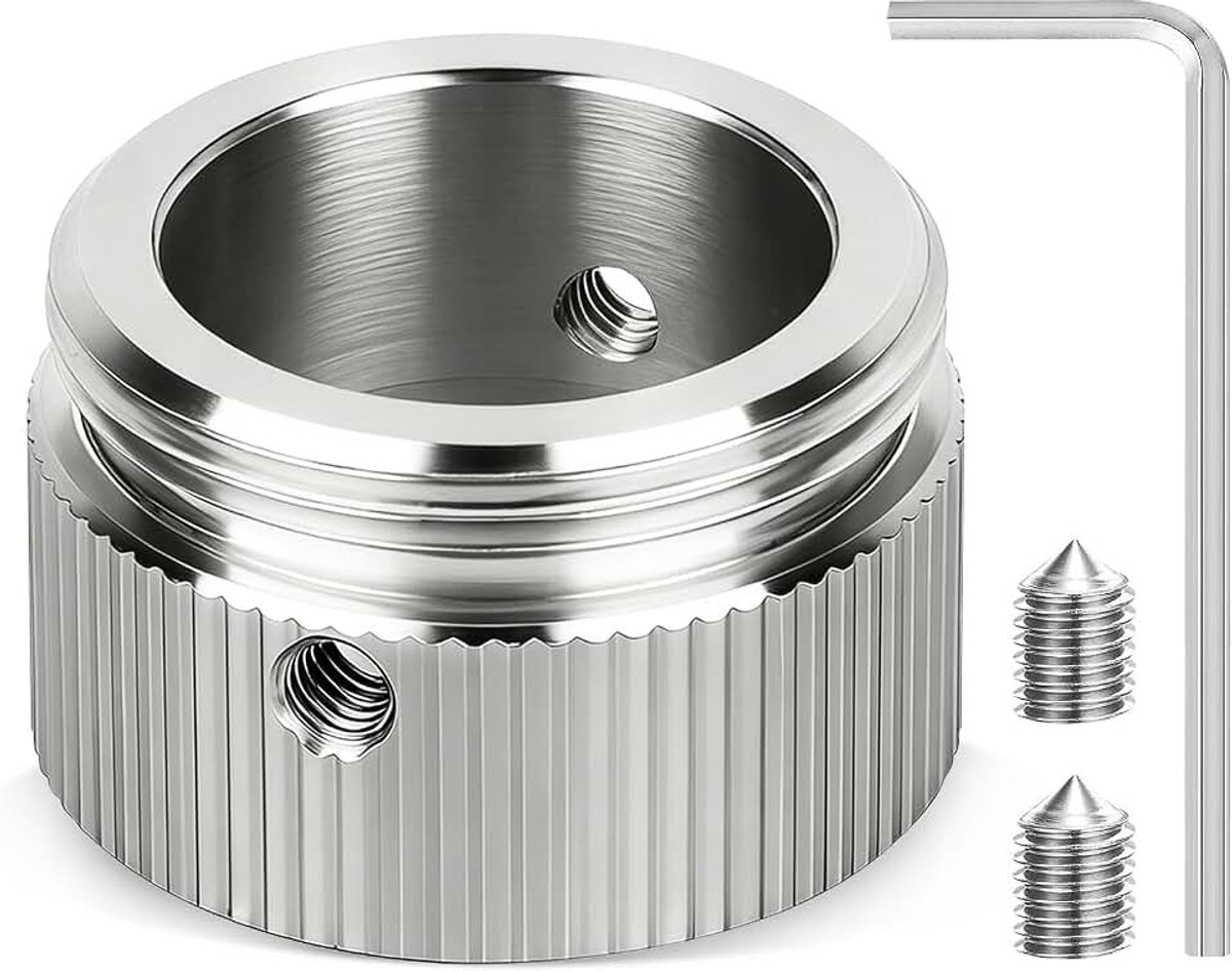 Radiatorthermostaatadapter, radiatorventiel, thermostaatkop, M30 x 1,5, 1 stuk roestvrij staal, verwarmingsventiel, adapter voor Danfoss Ra, Rav, Ravl-ventiel, radiatoraccessoires met de strips