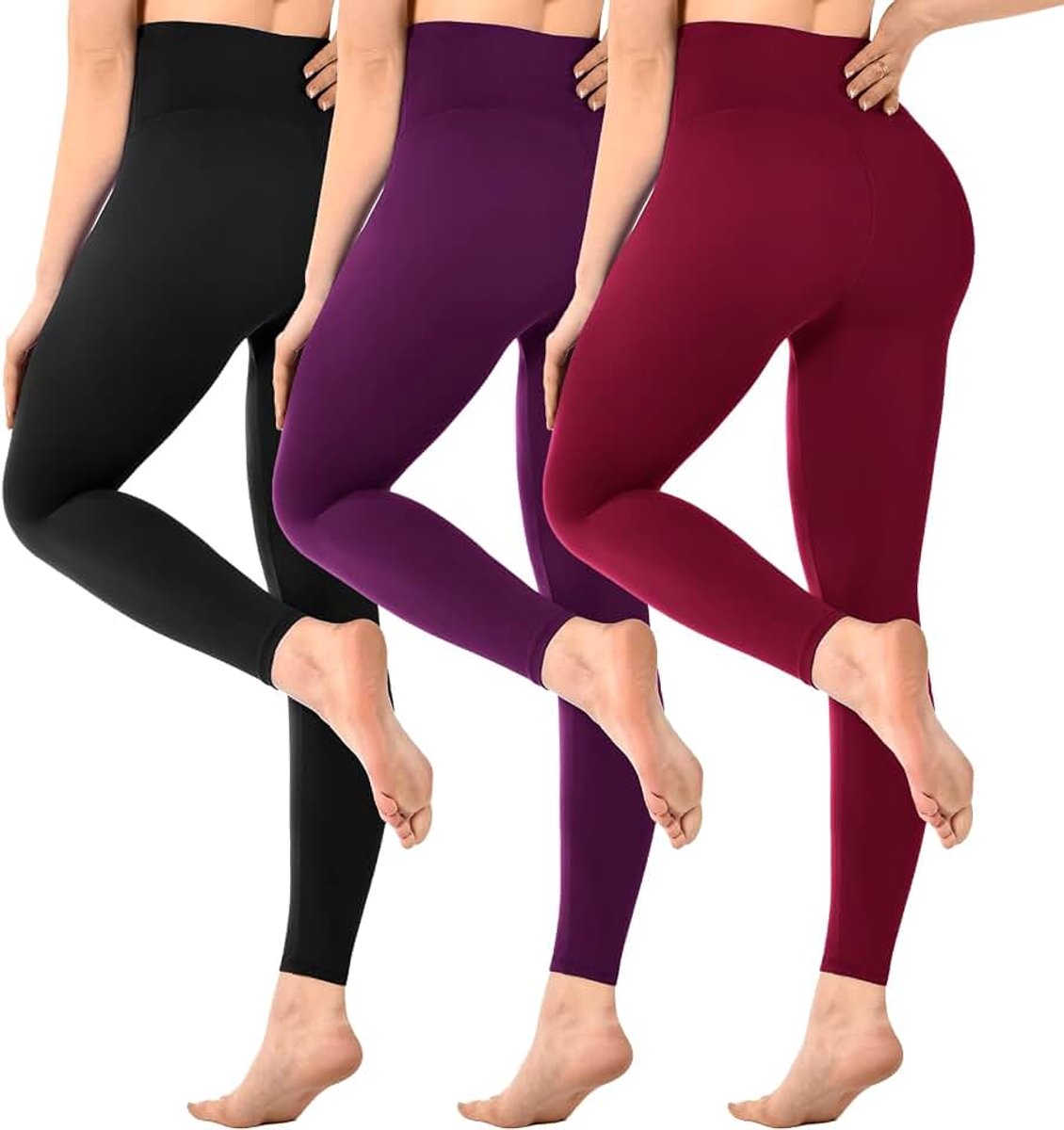 Leggings voor dames, hoge taille, ondoorzichtig, voor gym, yoga, sport