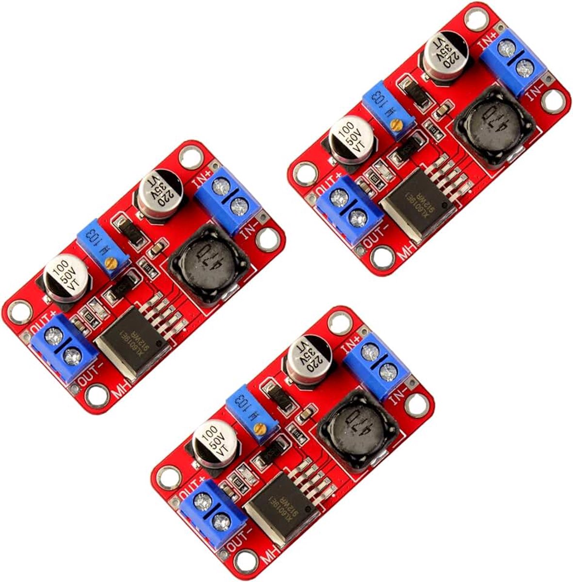 Stappenopwaarder 3V-35V naar 5V-40V instelbare uitgangsspanning voedingsadapter power adapter module (3 stuks)