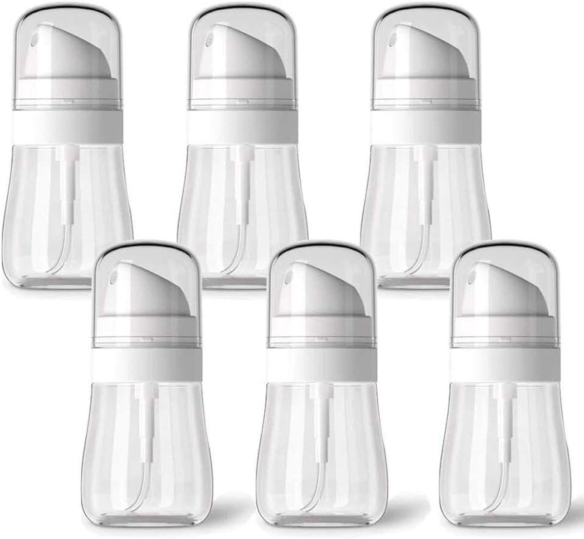 4-pack nevelspuitfles, doorzichtige lege spuit, kleine hervulbare vloeistofcontainers voor toiletartikelen, 50 ml