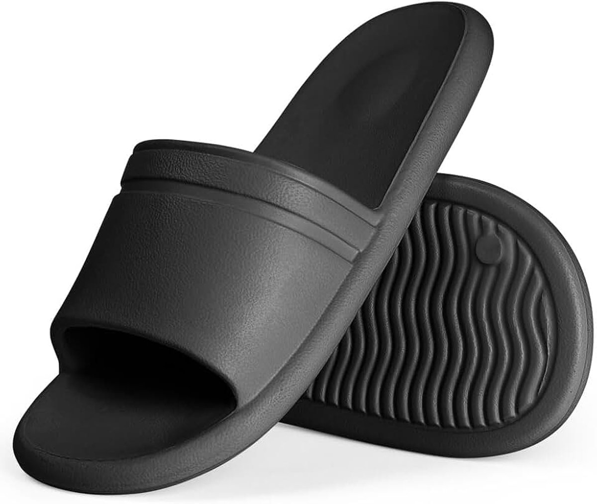 Antislip badslippers voor heren en dames, slippers, zomerslippers, strandslippers, doucheschoenen, lichte EVA gestreepte doucheslippers