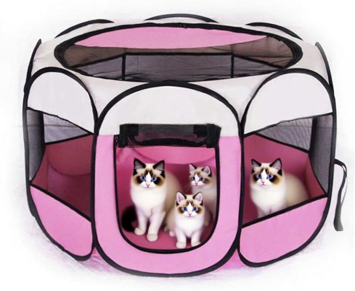 74 x 74 x 43 cm, opvouwbare box voor honden en katten, konijnenhok en konijnenverblijf, veilige ren voor kleine dieren voor woning en buiten