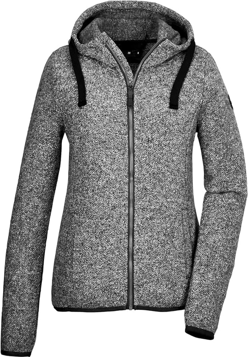 DX by killtec Gw 52 Wmn Kntflc Jckt dames Gebreid fleecejack/fleecejack met capuchon
