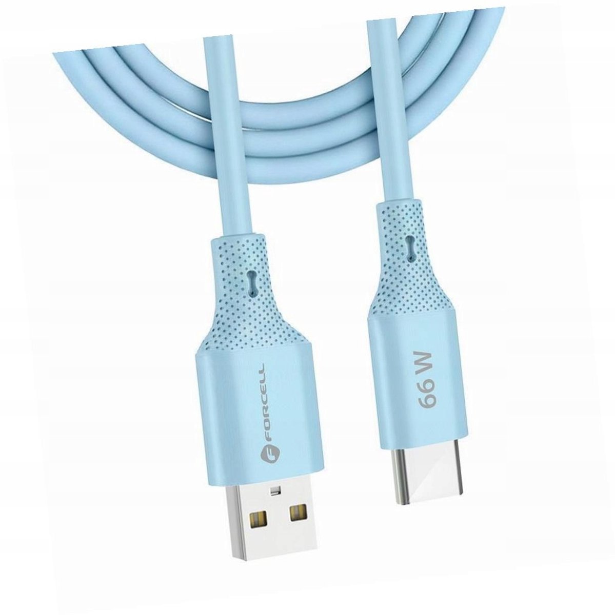 Forcell USB-A naar USB-C Kabel 66W - Android Auto & Snel Opladen - 1m Blauw