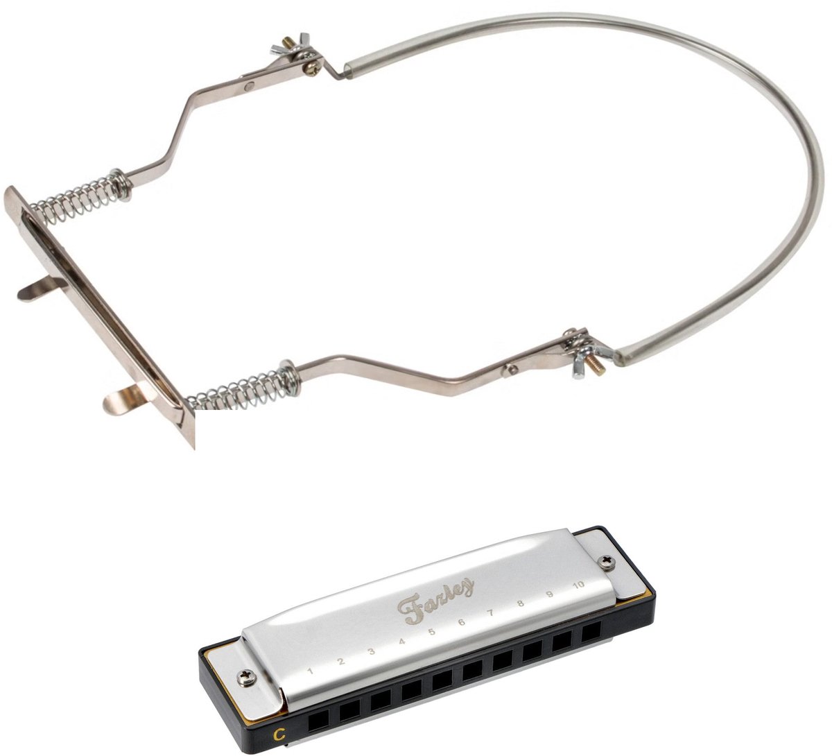 Mondharmonica starterset - incl. doosje en lesboek - Fazley MHM-02-C - Multikleur