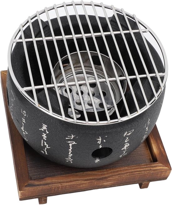 Japanse BBQ Grill - Kleine Grill Houtskool Grill - Buiten Koken - Uniforme Verwarming — afbeelding 4