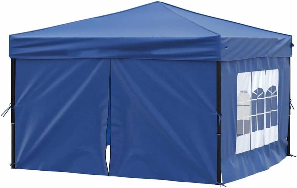 Vouwbare Partytent - Feest Tarp - Buitenfeesten Organiseren - Met Zijwanden - 3x3 Meter - Blauw