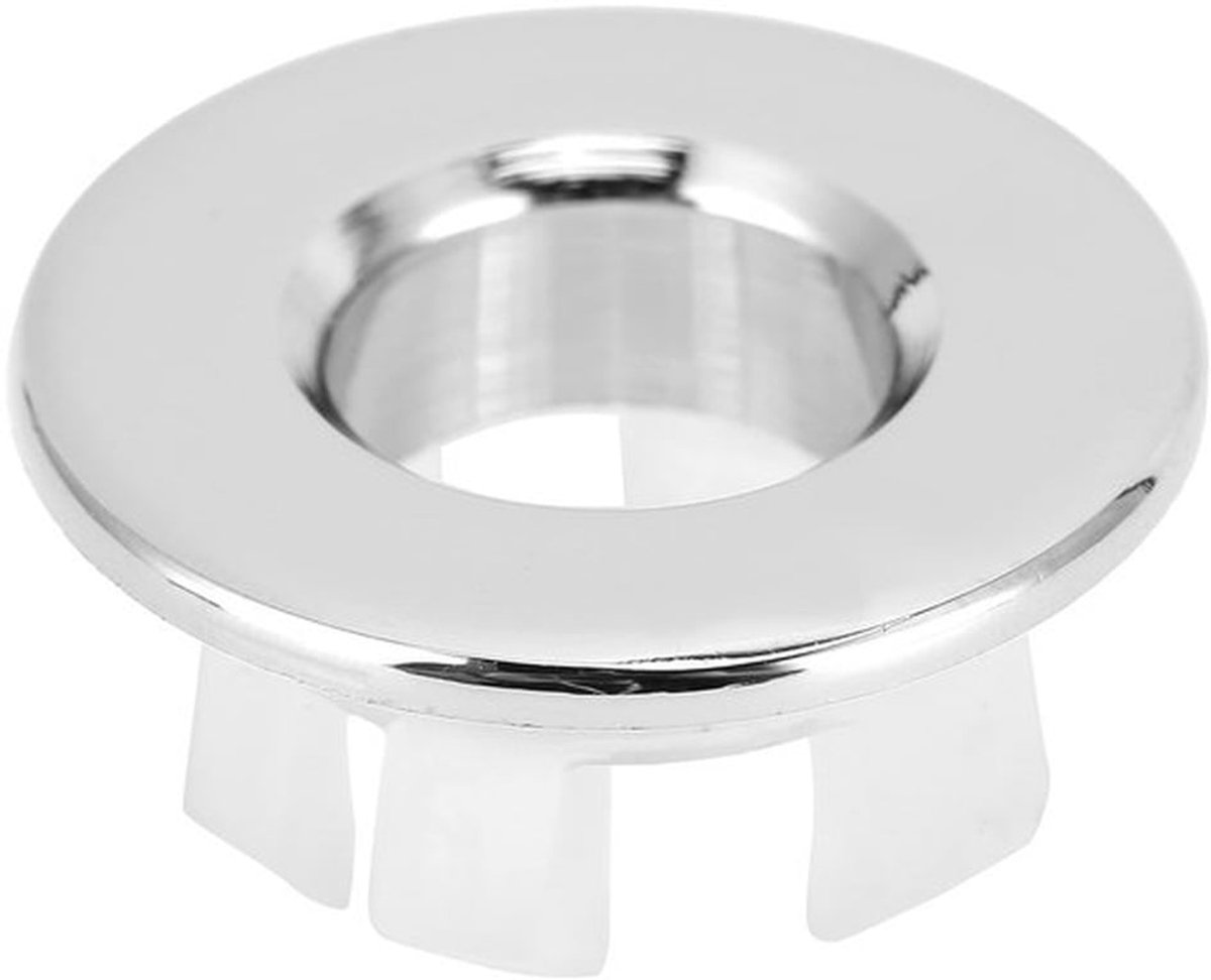 Overloopdeksel Robuust Messing - Circulair Spoelgat - Badkamer Accessoire - Wastafel Trim - Ronde Ring - Duurzaam Materiaal - Overloopafdekking