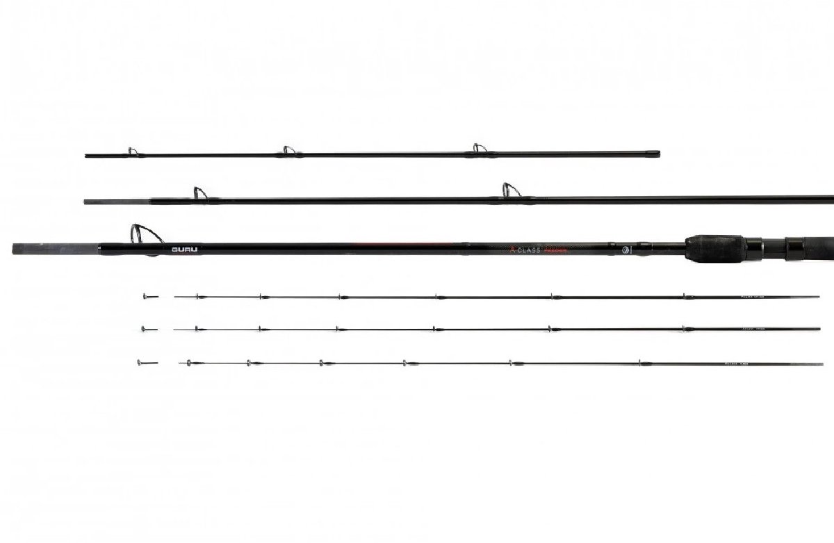 Guru A-Class Power Distance Feeder – 3-Delige Long Range Feederhengel voor Zware Setups - Maat : 12ft - 1-120g
