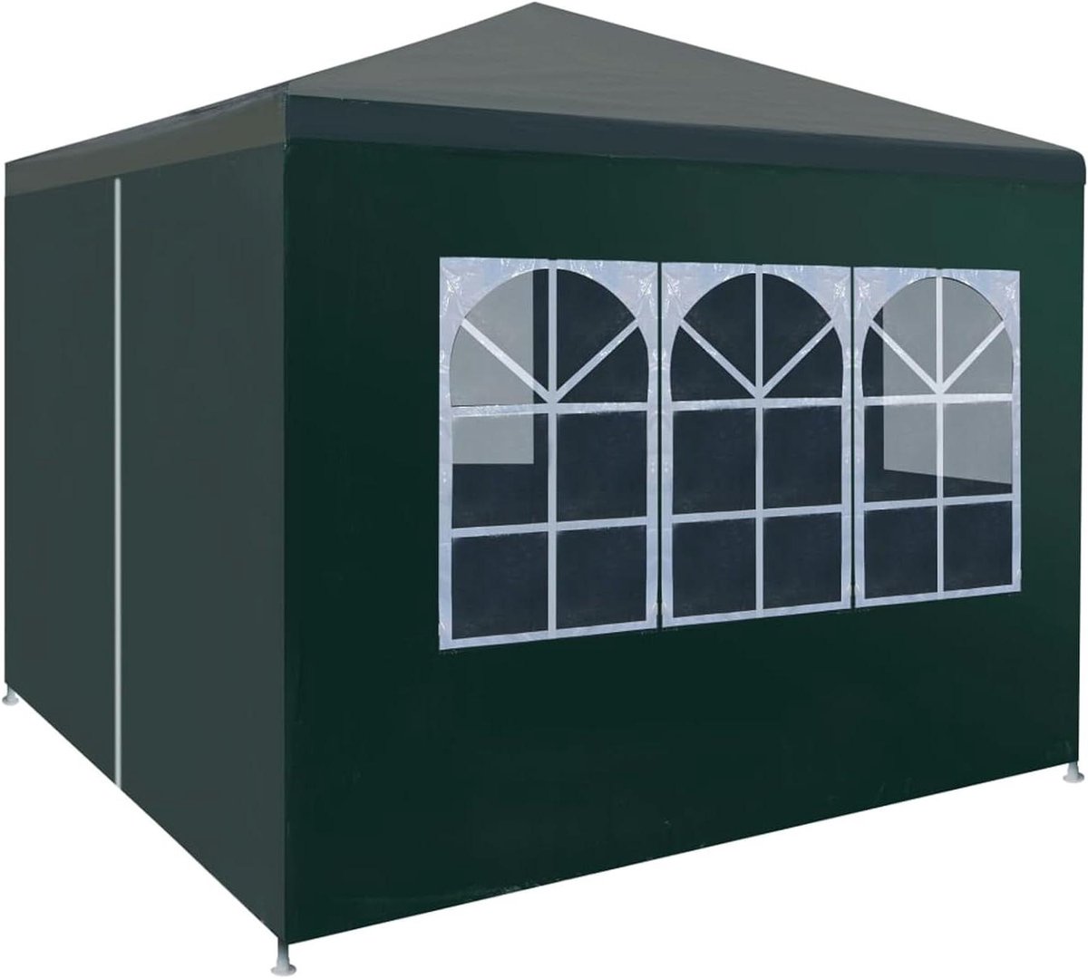 Feesttent Tuinpaviljoen - Partytent Luifel - Buitenfeesten Organiseren - UV Waterbestendig - 3 x 3 Meter - Groen