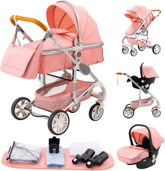 Kinderwagen - Grijs - Buggy - Kinderwagen 3 In 1 - Kinderwagens & Buggy's - Kinderwagens - Baby - Buggy's - Plooibuggy - Buggy Inklapbaar - Kinderwagens - Kind - Kinderen - Baby - Baby's — afbeelding 3