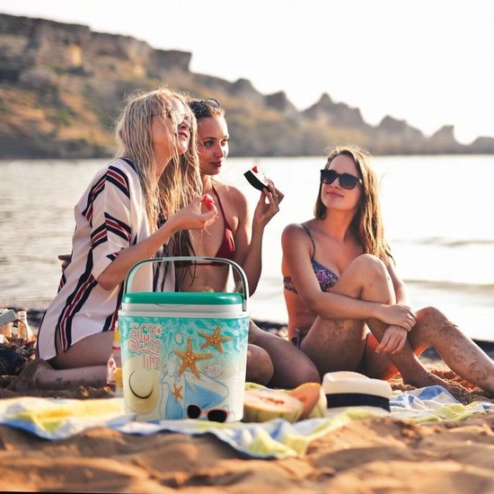 Grote Koelbox - Geïsoleerde Reisbox - Buiten Activiteiten - Lichtgewicht Met Handvat - 27 Liter Capaciteit - Zomer Strand — afbeelding 3