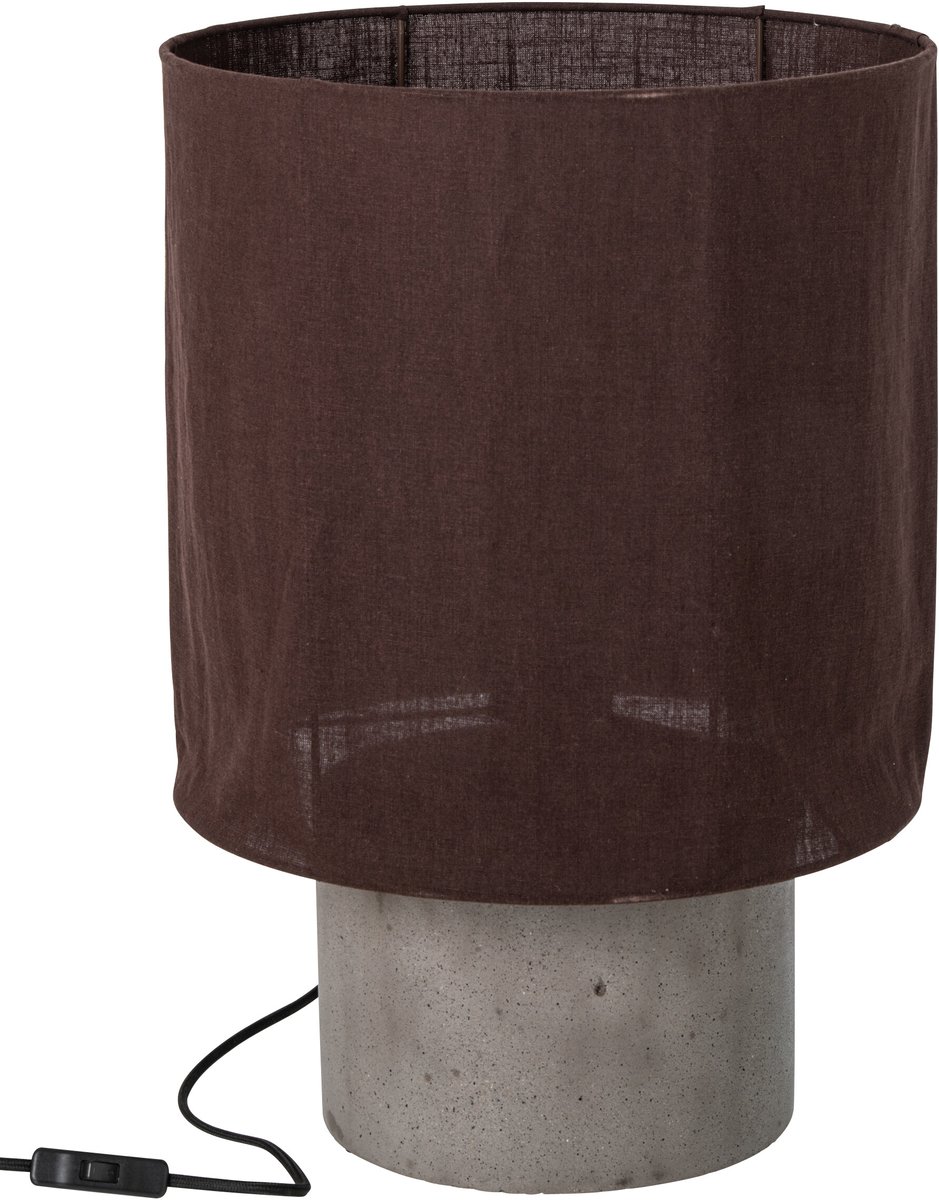 J-Line Tafellamp - cement - bruin - large