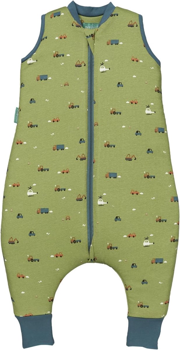 SnelShoppen - Babyslaapzak met Voeten Tog 2,5 - 100% Katoen Winterslaapzak voor Baby's, Jongens & Meisjes - Oeko-Tex Gecertificeerd - Little Drivers (