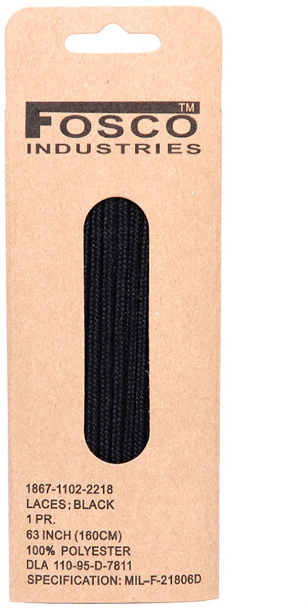 Fosco Industries - Laces 160 cm (kleur: Zwart / maat: NVT)