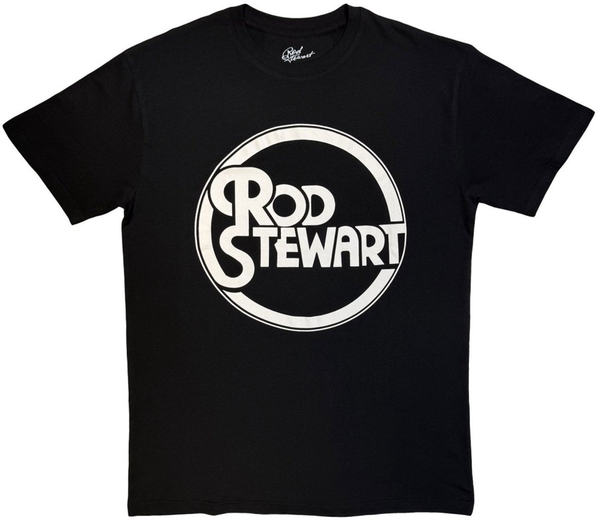 Rod Stewart - Circle Logo Mono Heren Tshirt - XL - Zwart/Wit