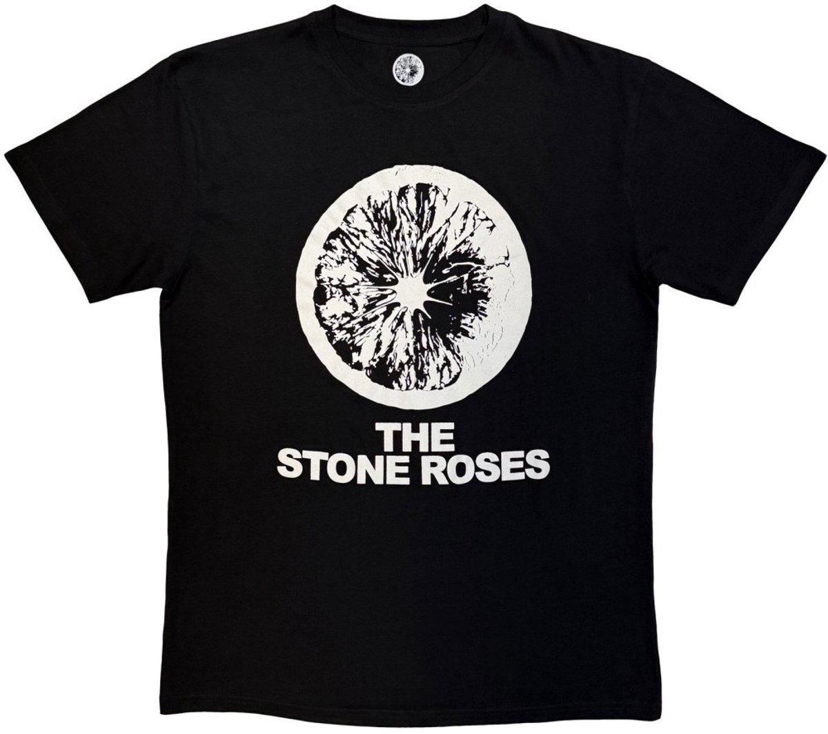 The Stone Roses - Logo & Lemon Mono Heren Tshirt - M - Zwart/Wit