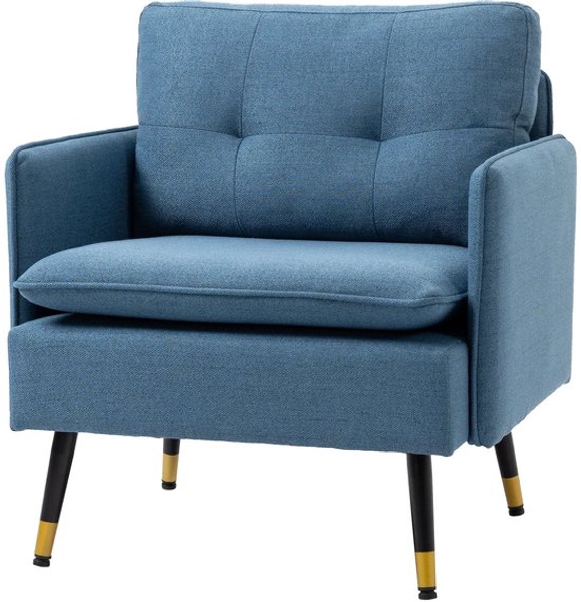 Fauteuil – Relaxstoel – Leunstoel – Zetel – Loungestoel – Ademend Polyester – Stalen Poten