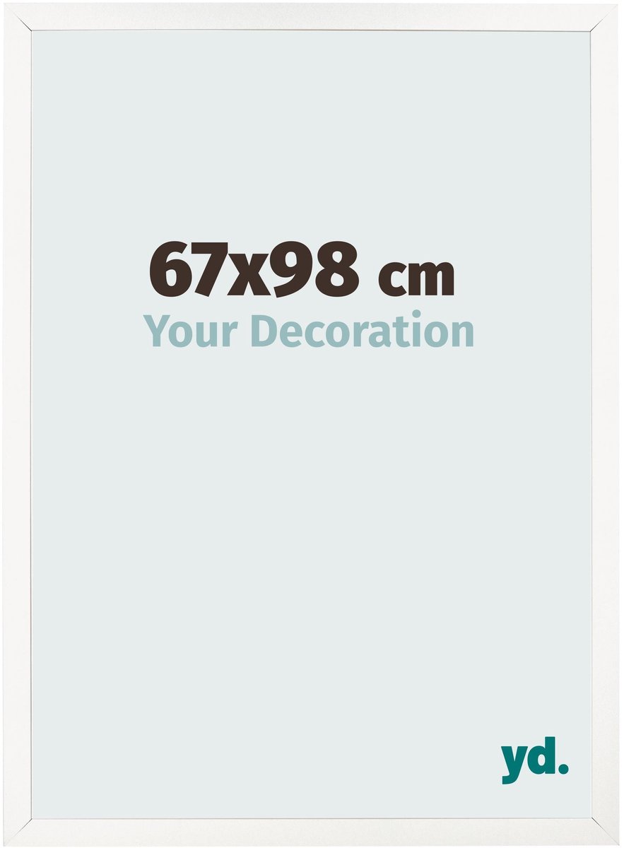 Your Decoration - Fotolijst 67x98 cm - MDF - Wit Hoogglans - Bologna