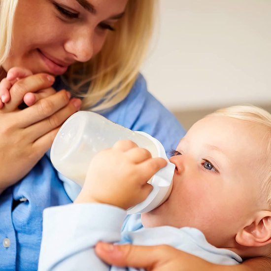 SnelShoppen - Babyvoeding Flessenhouder Easy Grip Standaard Kunststof Handvat voor AVENT Natural Series Wit (5-pack) - Ideaal voor Kinderen, Thuis & O — afbeelding 2