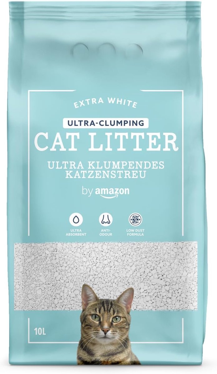 SnelShoppen - Ultra Klontvormende Kattenbakvulling 10L - Wit, Geurremmend, Stofvrij, Ultra Absorberend voor Veeleisende Katten