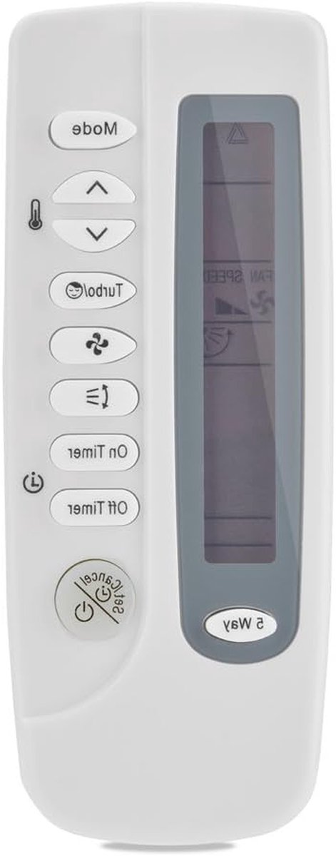 Airco Afstandsbediening - Universele Bediening - Klimaatregeling Thuis - Voorgeprogrammeerd - 11.5 x 4.7 cm - Wit