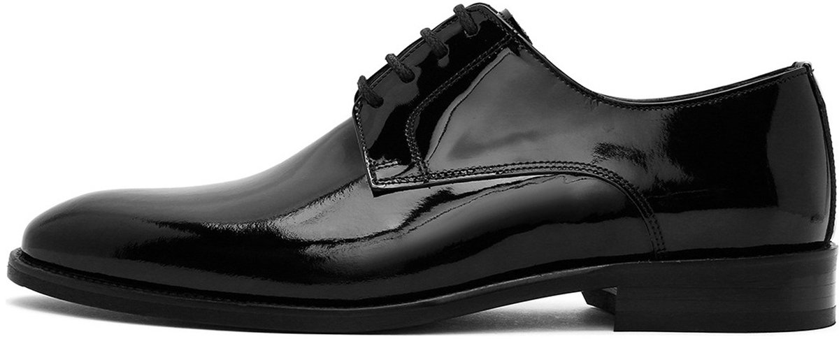 DERIMOD Klassieke Veterschoenen Patent Leren Casual Veterschoenen