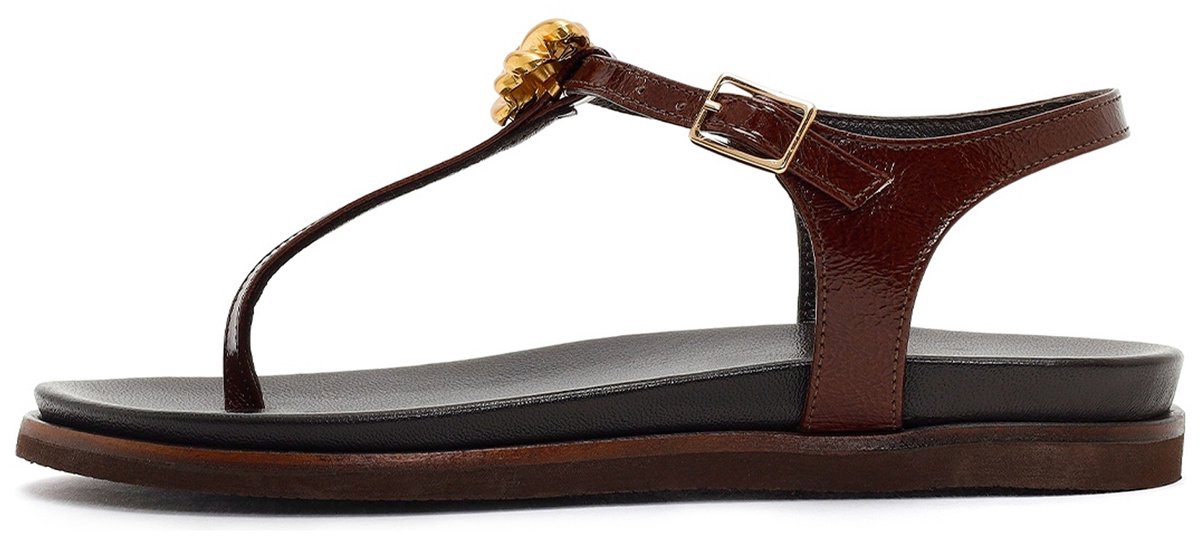 DERIMOD Sandalen Patent Leren Sandalen