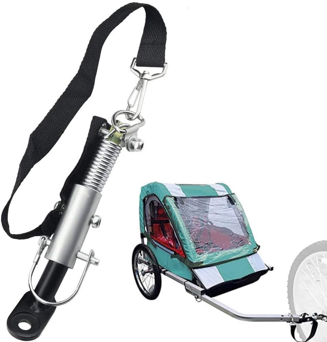 SnelShoppen - Universele Fietstrailer Koppeling met Veiligheidspen voor Fietstrailers en Kindertrailers - Duurzaam Metaal en Nylon - Zwart - Ideaal vo