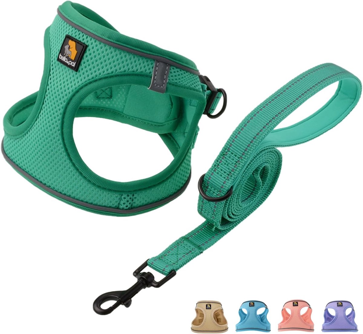 SnelShoppen - Step-in Hondentuig en Leash Set voor Puppy, Ademend Air Mesh, Reflecterende Strips, Anti-Pull, Geschikt voor Extra Kleine en Kleine Hond