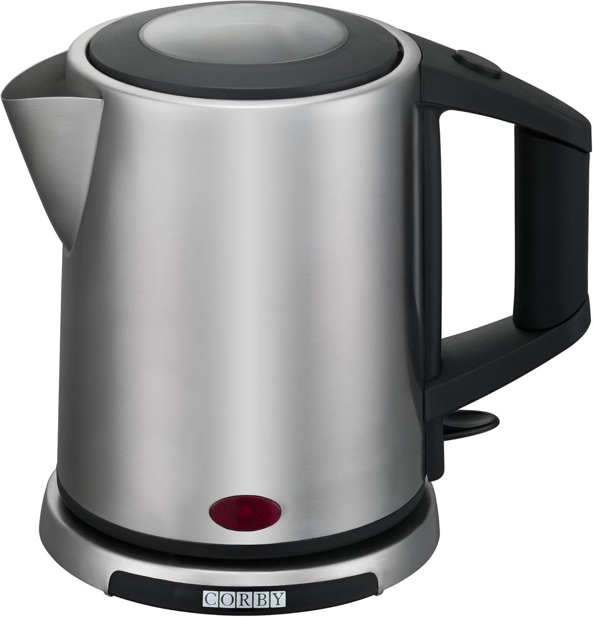 SnelShoppen - Elektrische Waterkoker 1L in Geborsteld Staal - EU Plug - Snel Koken voor Thuis, Keuken, Camping, Gezelligheid