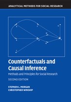 Boek kaft "Counterfactuals and Causal Inference" met een blauwe achtergrond en een schema met pijlen en letters.