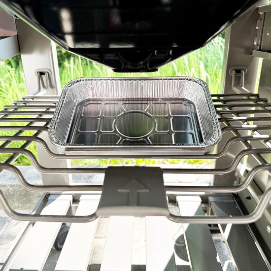 Aluminium Lekbakken voor Gasgrills en Elektrische Grills - 25 Stuks, 22 x 15 cm — afbeelding 2