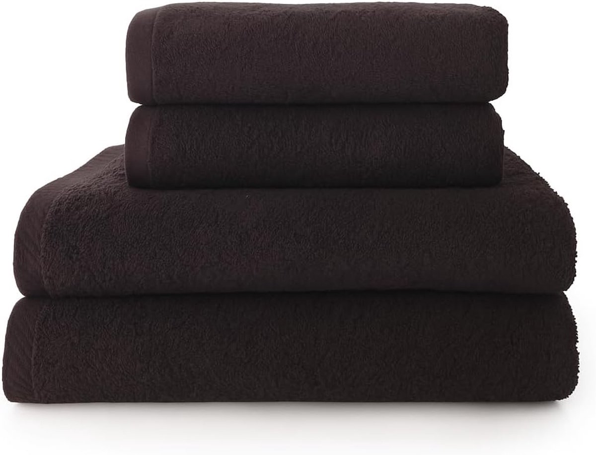 SnelShoppen - Set van 2 Handdoeken en 2 Badhanddoeken 100% Katoen, Sneldrogend, Lintvrij, 500 g/m2, 14 Kleuren, Perfect voor Thuis, Camping en Sport