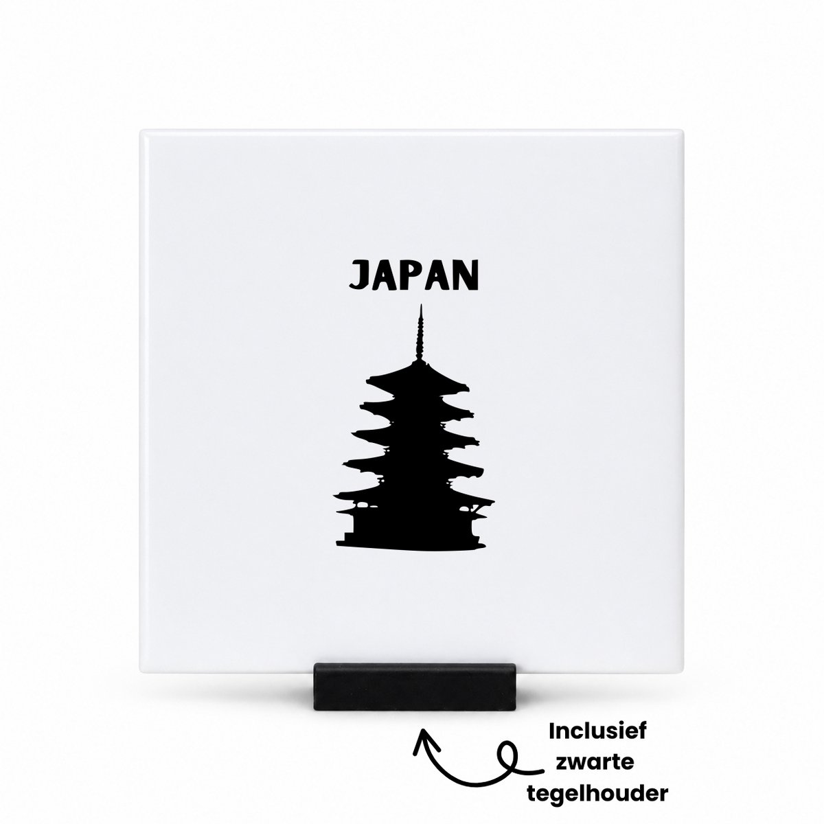 Hacebo japan tegeltje met tegelhouder - Piloot - toeristen - tegeltjes met tekst - japan cadeau - beste land - Leuk cadeau voor je Vriend om te geven - spreuktegels - 10.8x10.8 CM Wit