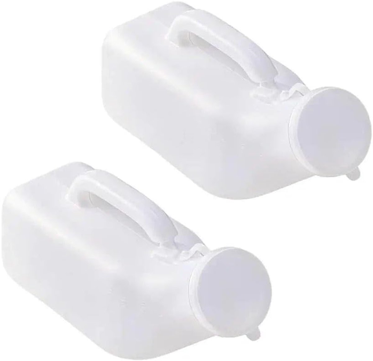 SnelShoppen - Portable Urinals for Men - Urine Bottles 1200ml Spill Proof - Incontinentie, Outdoor, Car, Travel - Hoogwaardige Kunststof, 2 Stuks - Wi