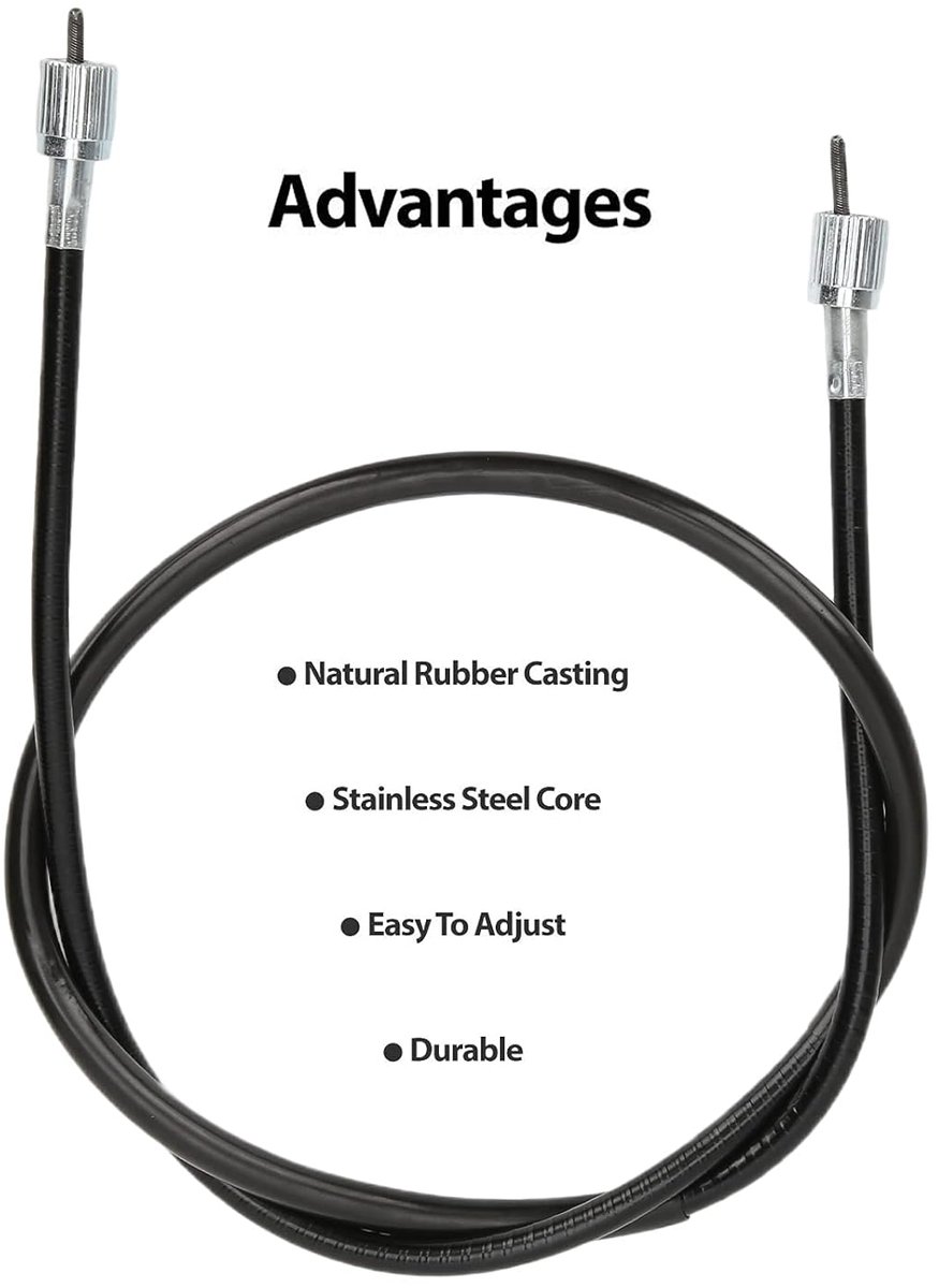 SnelShoppen - 39 Inch Snelheidsmeter Kabel Vervangingsonderdeel voor 49CC 50CC 125CC 150CC 250CC 300CC Chinese Scooters, Mopeds, ATV en Go Karts