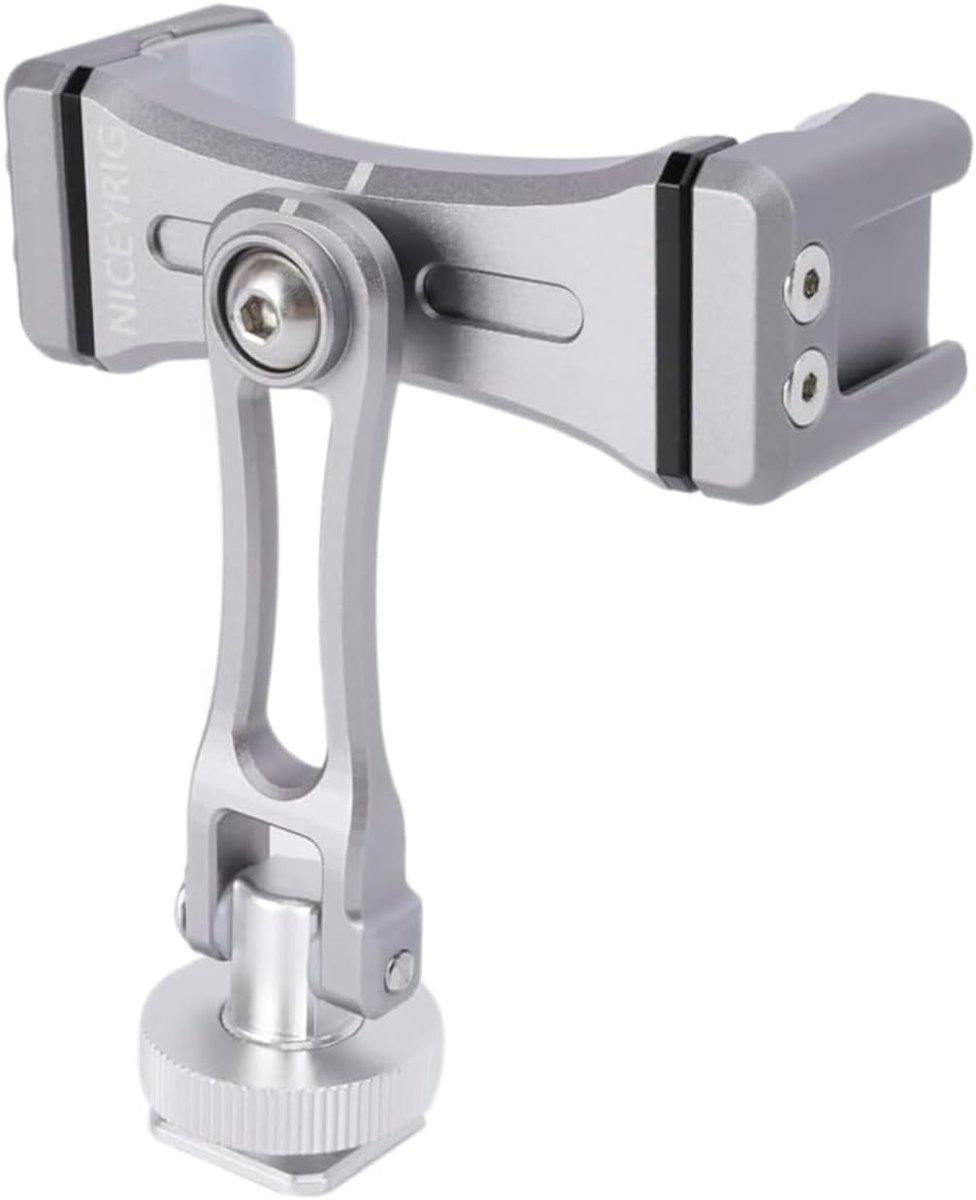 SnelShoppen - Aluminium Smartphone Tripod Houder voor iPhone 15/14/13/12 Pro Max - 360 Rotatie & 180 Tilt - Perfect voor Vloggen, Live Streaming, Foto