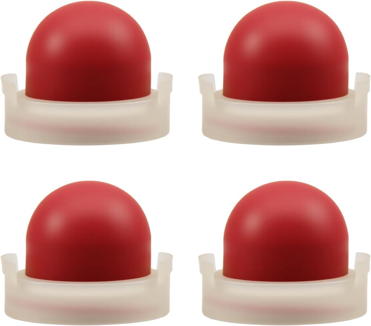 SnelShoppen - 6 Stuks 694394 Carburetor Primer Pear Brandstof Priming Pear voor Grasmaaier en Benzinezaag, 23 mm, Hoogwaardige Rubber en Plastic, Rood