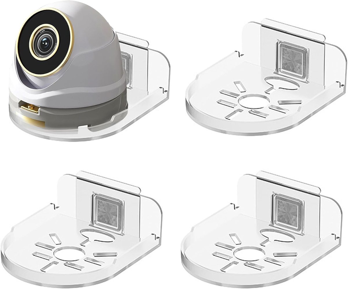 SnelShoppen - Universele Wandbeugel voor Camera's, Plastic Wandhouder, 4 Stuks, Makkelijk te Installeren, Anti-Tilt en Warmteafvoer, Ideaal voor Bevei